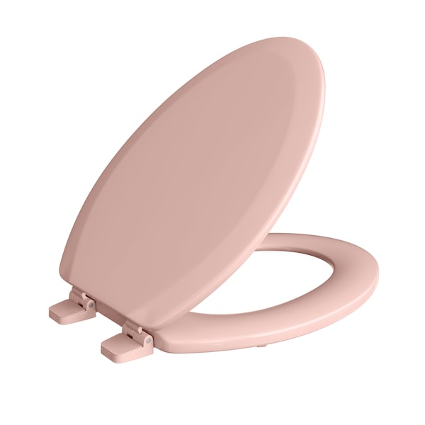 Jones Stephens Venetian Pink Deluxe Molded Wood Toilet Seat, Closed Front with Cover, Elongated C014WD20 - main